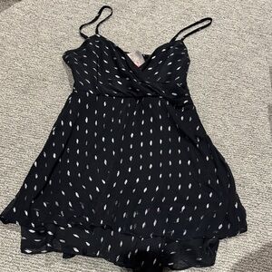 Chic Black Dress with Silver Accents